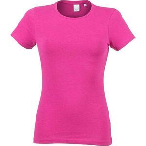 SF Womens/Ladies Feel Good Heather Stretch T-Shirt / Pink